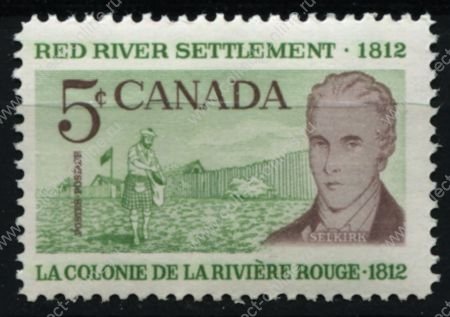 Канада 1962 г. • SC# 397 • 5c. • 150-летие поселения Ред-Ривер • MNH OG VF