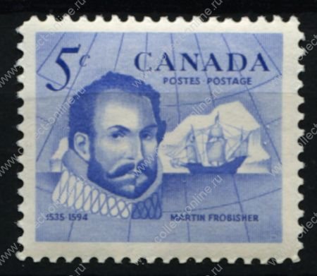 Канада 1963 г. • SC# 412 • 5c. • Сэр Мартин Фробишер (мореплаватель) • MNH OG VF