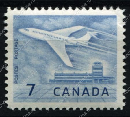 Канада 1964 г. • SC# 414 • 7 c. • Самолет, взлетающий в аэропорту Оттавы • MNH OG VF