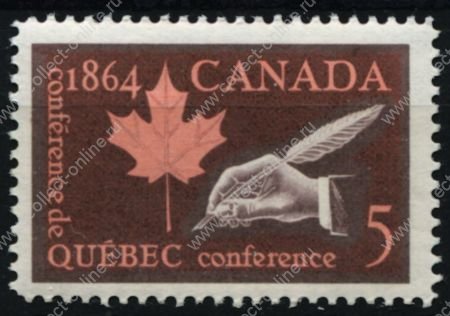 Канада 1964 г. • SC# 432 • 5 c. • 100-летие конференции в Квебеке • MNH OG XF