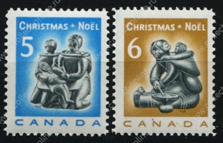 Канада 1968 г. • SC# 488-9 • 5 и 6 c. • Рождество • полн. серия • MNH OG VF