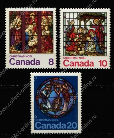 Канада 1976 г. • SC# 697-9 • 8 - 20 c. • Рождество • полн. серия • MNH OG XF