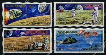 Кука о-ва 1972 г. • SC# 319-22 • 5 - 30 c. • Космическая программа Аполло • MNH OG XF • полн. серия ( кат. - $5 )