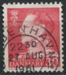 Дания 1961-3 гг. • SC# 385 • 30 o. • король Фредерик IX • стандарт • Used  VF