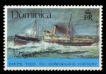 Доминика 1975 г. • Sc# 434 • ½ c. • Корабли из истории Доминики • почтовый пароход "Yare" • MNH OG VF