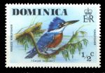 Доминика 1976 г. • Sc# 485 • ½ c. • Птицы • зимородок • MNH OG VF