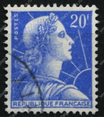 Франция 1955-1959 гг. SC# 755 • 20 fr. • Марианна • стандарт • Used VF