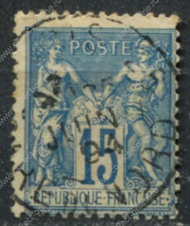 Франция 1877-1890 гг. SC# 92 • 15 c. • Мир и торговля • стандарт • Used F-VF