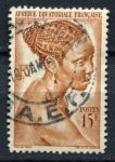 Французская Экваториальная Африка 1947 г. • Iv# 224 • 15 fr. • осн. выпуск • девушка • Used F-VF