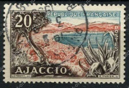 Франция 1954 г. • Mi# 1009 • 10 fr. • Виды и достопримечательности Франции • Аяччо(Корсика) • Used VF