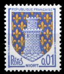 Франция 1964 г. • Mi# 1458(Iv# 1351A) • 1 c. • Гербы, Ньор • стандарт • MNH OG VF