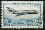 Франция 1965 г. • Mi# 1514 • 2 fr. • Французские самолёты • Дассо Мистэр 20 • авиапочта • Used VF