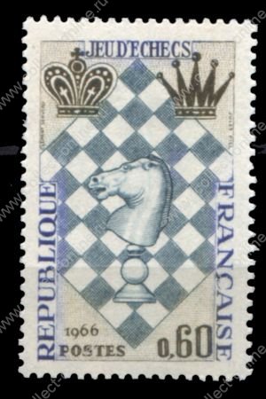 Франция 1966 г. • Mi# 1542 • 0.60 fr. • Шахматный фестиваль • MNH OG VF