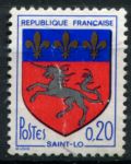 Франция 1966 г. • Mi# 1570 • 20 c. • гербы французских городов • Сен-Ло • стандарт • Used VF