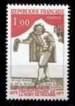 Франция 1973 г. • Mi# 1850 • 1 fr. • 300-летие смерти Мольера • MNH OG VF