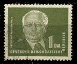 ГДР 1950 г. • Mi# 253 • 1 DM • Президент Вильгельм Пик • стандарт • Used VF ( кат.- €9 )
