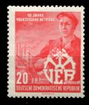 ГДР 1956 г. • Mi# 527 • 20 pf. • 10 лет национализации промышленности • MNH OG VF