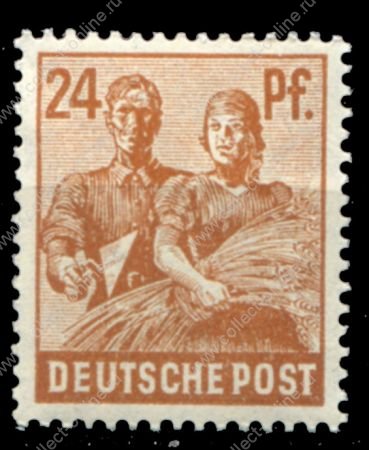 Германия • Совместная зона оккупации 1947 г. • Mi# 951 • 24 pf. • рабочий и колхозница • стандарт • MNH OG XF