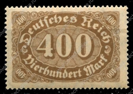 Германия 1922 г. • Mi# 222 • 400 марок • стандарт • MNH OG VF ( кат.- € 2 )