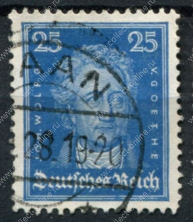 Германия 1926-1927 гг. • Mi# 393 • 25 pf. • Гете • стандарт • Used F-VF