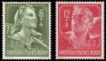 Германия 3-й рейх 1944 г. • Mi# 894-5 • Труд на благо рейха (RAD Имперская служба труда) • полн. серия • MNH OG VF