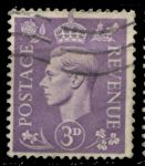 Великобритания 1941-42 гг. Gb# 490 • Георг VI • 3d. • стандарт • Used F-VF