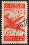 Ливан 1953 г. • SC# C177 • 15 p. • четырёхмоторный самолет Lockheed • авиапочта • Used VF