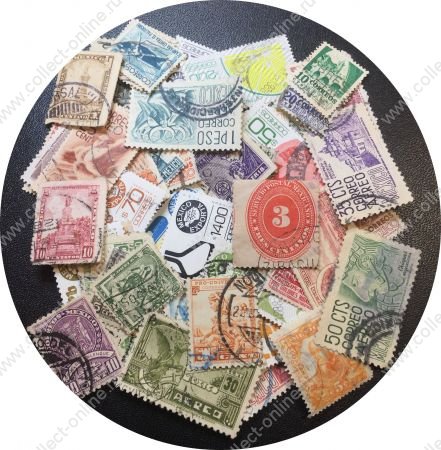 Мексика • XX век • набор 30+ разных, старинных марок • Used F-VF