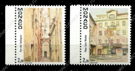 Монако 1989 г. • Mi# 1902-1903 • Архитектура Монте-Карло • полн. серия • MNH OG XF ( кат. - €3 )