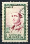 Марокко 1956-1957 гг. • Mi# 410 • 15 fr. • Король Мохаммед V • стандарт • Used F-VF