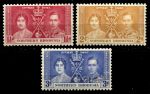 Северная Родезия 1937 г. • Gb# 22-24 • Коронация Георга VI • полн. серия • MNH OG VF