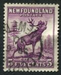 Ньюфаундленд 1932-1938 гг. • Gb# 225 • 5 c. • основной выпуск • северный олень(карибу) • Used F-VF