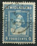 Ньюфаундленд 1941-1944 гг. • Gb# 279 • 4 c. • основной выпуск • принцесса Елизавета • Used F-VF