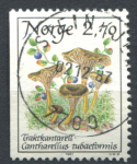 Норвегия 1987 - 1989 гг. • SC# 884 • 2.70 kr. • Съедобные грибы • лисички трубчатые • Used F-VF