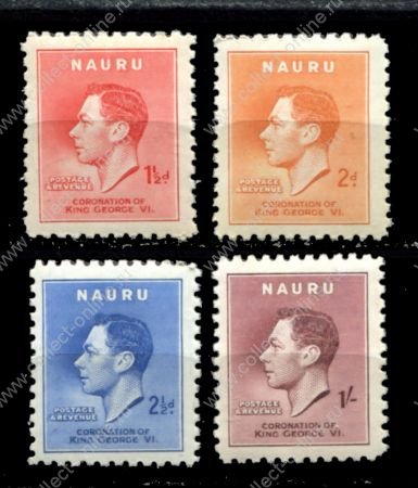 Науру 1937 г. • Gb# 44-47 • Коронация Георга VI • полн. серия • MNH OG VF