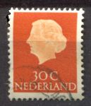 Нидерланды 1953-1971 гг. • Sc# 349 • 30 c. • Королева Вильгельмина • стандарт • Used F-VF