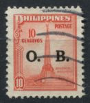 Филиппины 1948 г. • SC# O51 • 10 c. • надпечатка "O.B." • официальная почта • Used F-VF