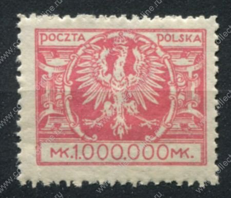 Польша 1924 г. • Mi# 199 • 1000000 M, • государственный герб • стандарт • MNH OG VF