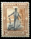 Сьерра-Леоне 1933 г. • Gb# 169 • 1 d. • 100-летие отмены рабства • раб, сбросивший цепи • MH OG VF