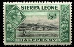 Сьерра-Леоне 1938-1944 гг. • Gb# 188 • ½ d. • Георг VI • основной выпуск • вид Фритауна с моря • MH OG VF