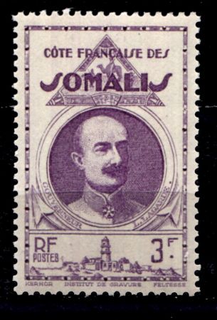 ФР. СОМАЛИ (ДЖИБУТИ) 1938-40гг. SC# 175 / 3 fr. / ЛАГАРД / MNH OG VF