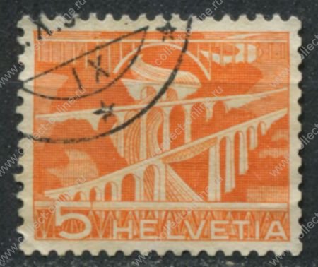 Швейцария 1949 г. Sc# 329 • 5 c. • горный виадук • стандарт • Used VF
