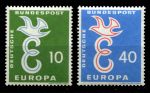 Саар 1958 г. • Mi# 439-440 • Европа • выпуск CEPT • полн. серия • MNH OG VF