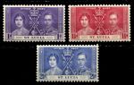 Сент-Люсия 1937 г. • Gb# 125-127 • Коронация Георга VI • полн. серия • MNH OG VF