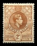 Свазиленд 1938-1954 гг. Gb# 31 • 2 d. • Георг VI • основной выпуск • перф. 13½ x 13 • MH OG VF ( кат. - £3 )