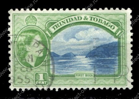 Тринидад и Тобаго 1956-9 гг. • Gb# 267 • 1 c. • Елизавета II осн. выпуск • пролив Бока • Used F-VF