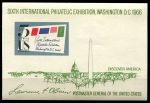 США 1966 г. • SC# 1311 • 5 c. • 6-я Международная филателистическая выставка, Вашингтон • блок • MNH OG XF