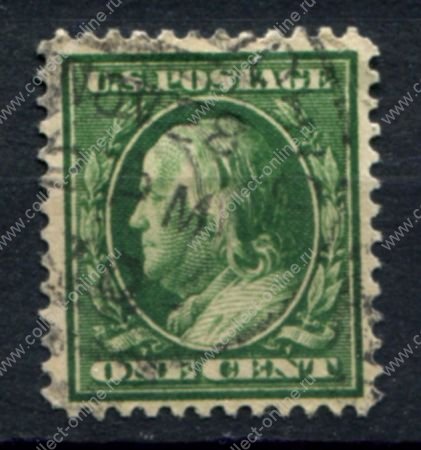 США 1922-1925 гг. • Sc# 552 • 1 c. • Бенджамин Франклин • стандарт • Used F-VF
