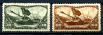 СССР 1946 г. • Сол# 1080-81 • 30 и 60 коп. • День танкиста • полн. серия • MNH OG VF