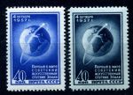 СССР 1957 г. • Сол# 2093-4 • Первый искусственный спутник Земли • MH OG XF • полн. серия